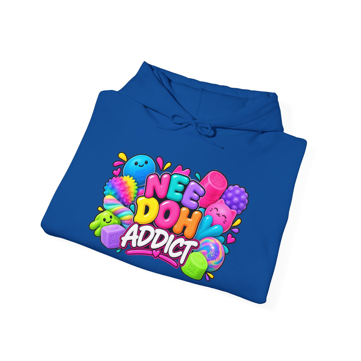 Needoh Addict Hoodie — Colorful Kawaii Squishy Toy Lover Pullover