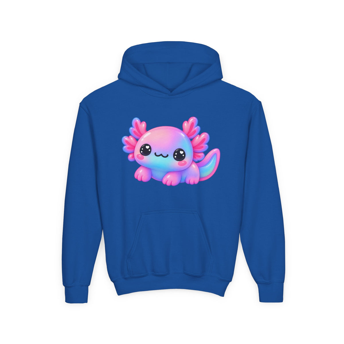 Kids Axolotl Hoodie – Cute Pastel Kawaii Axolotl Youth Sweatshirt