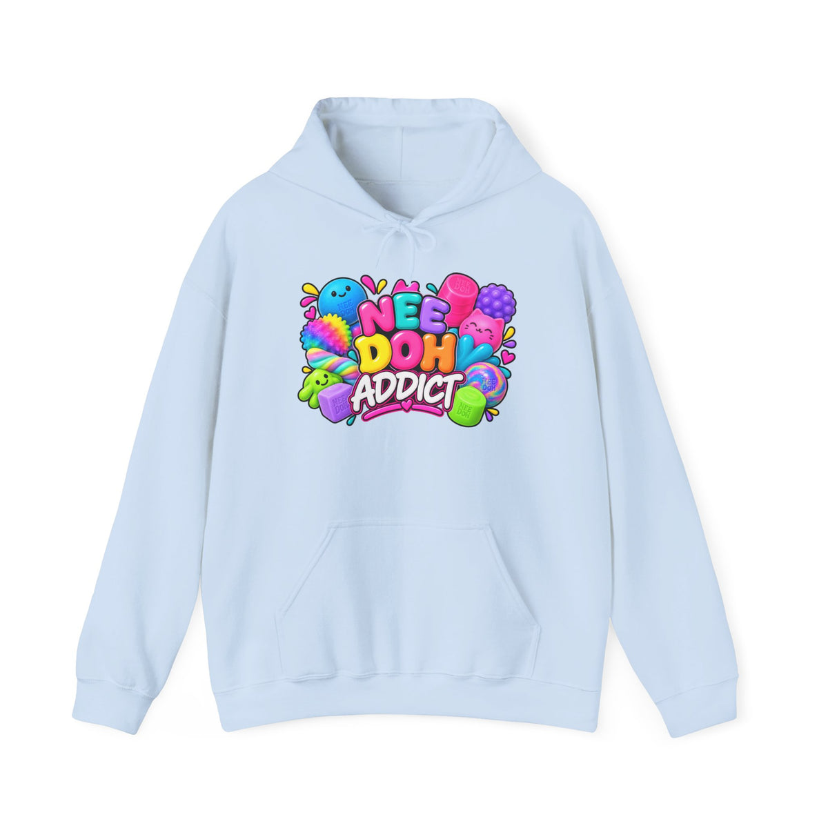Needoh Addict Hoodie — Colorful Kawaii Squishy Toy Lover Pullover