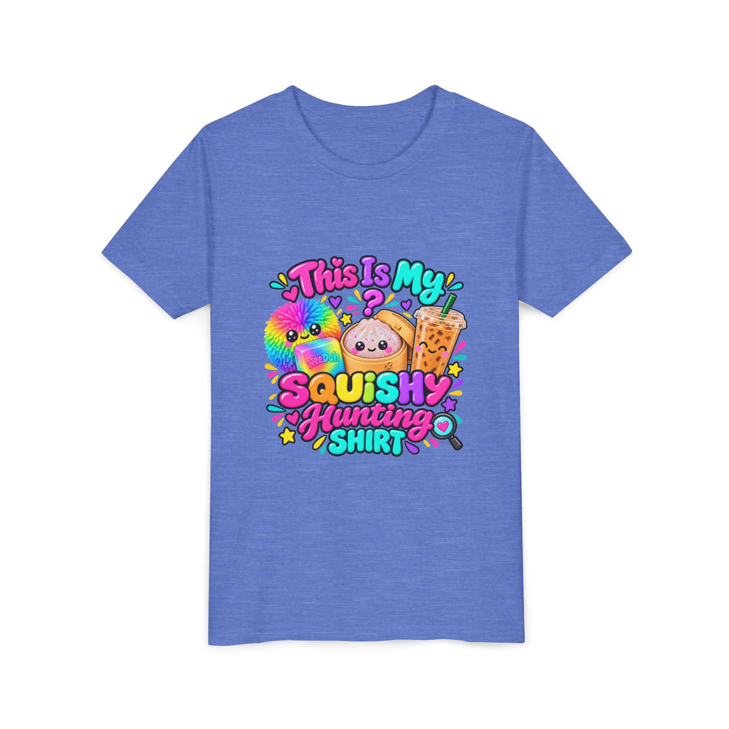 Youth Tee — "This Is My Squishy Hunting Shirt" Cute Kawaii Squish Graphic🕵🏻‍♀️