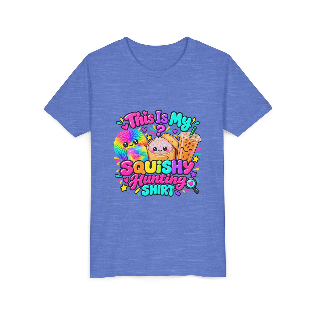 Youth Tee — "This Is My Squishy Hunting Shirt" Cute Kawaii Squish Graphic🕵🏻‍♀️