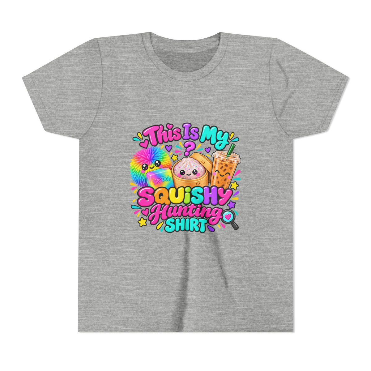 Youth Tee — "This Is My Squishy Hunting Shirt" Cute Kawaii Squish Graphic🕵🏻‍♀️