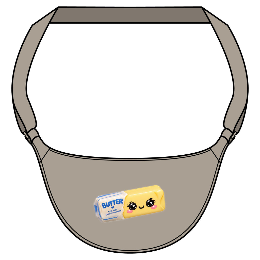 Kawaii Butter Bar Crossbody Bag — Cute Foodie Fanny Pack