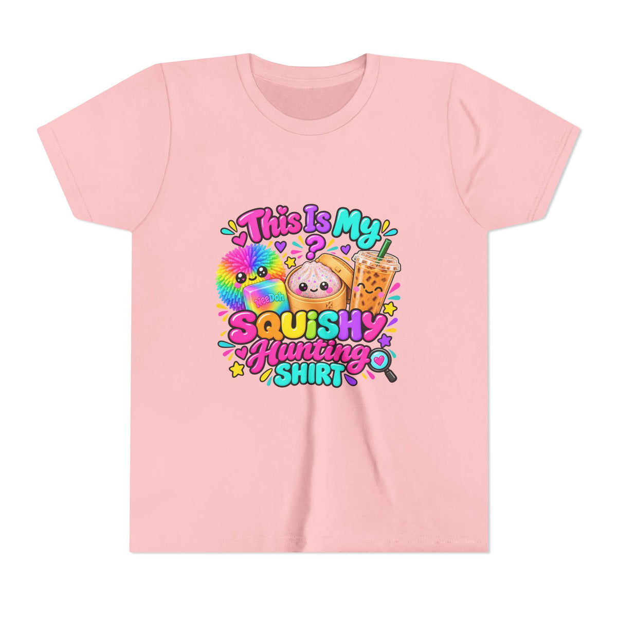 Youth Tee — "This Is My Squishy Hunting Shirt" Cute Kawaii Squish Graphic🕵🏻‍♀️