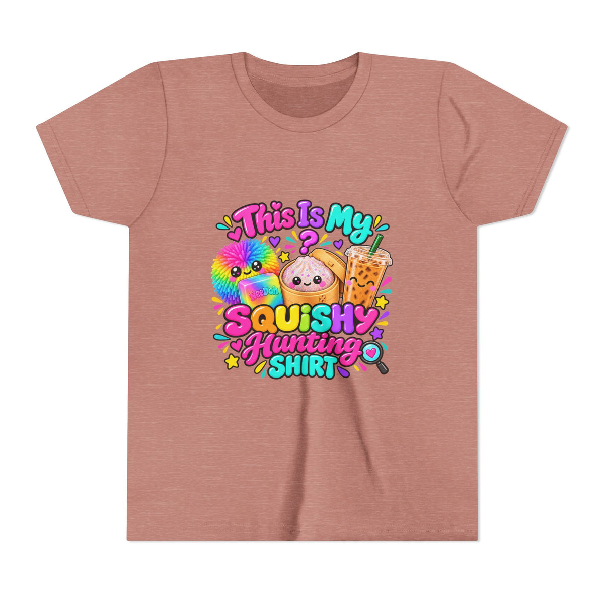 Youth Tee — "This Is My Squishy Hunting Shirt" Cute Kawaii Squish Graphic🕵🏻‍♀️