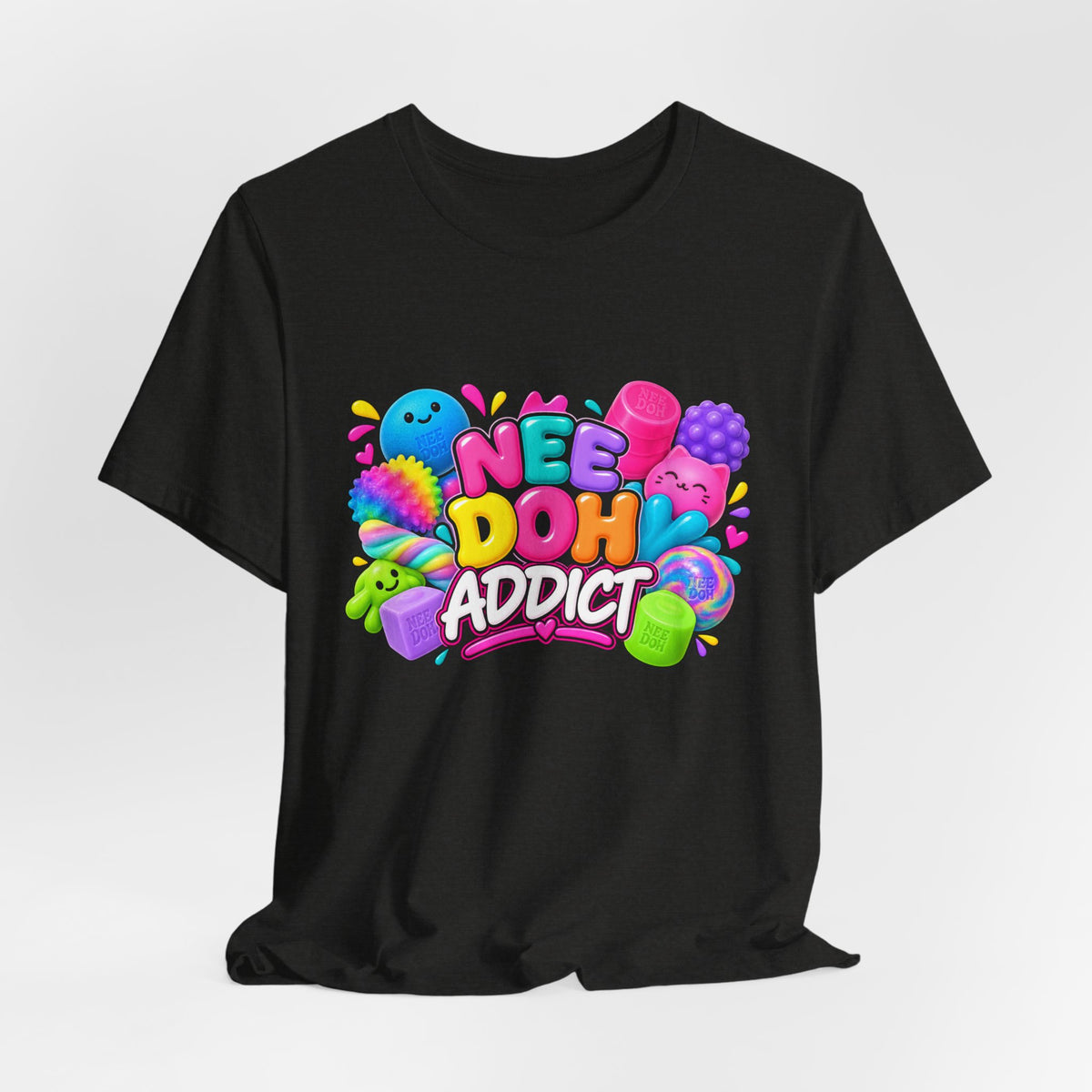 NeeDoh Addict Tee — Colorful Stress Ball Lover T-Shirt