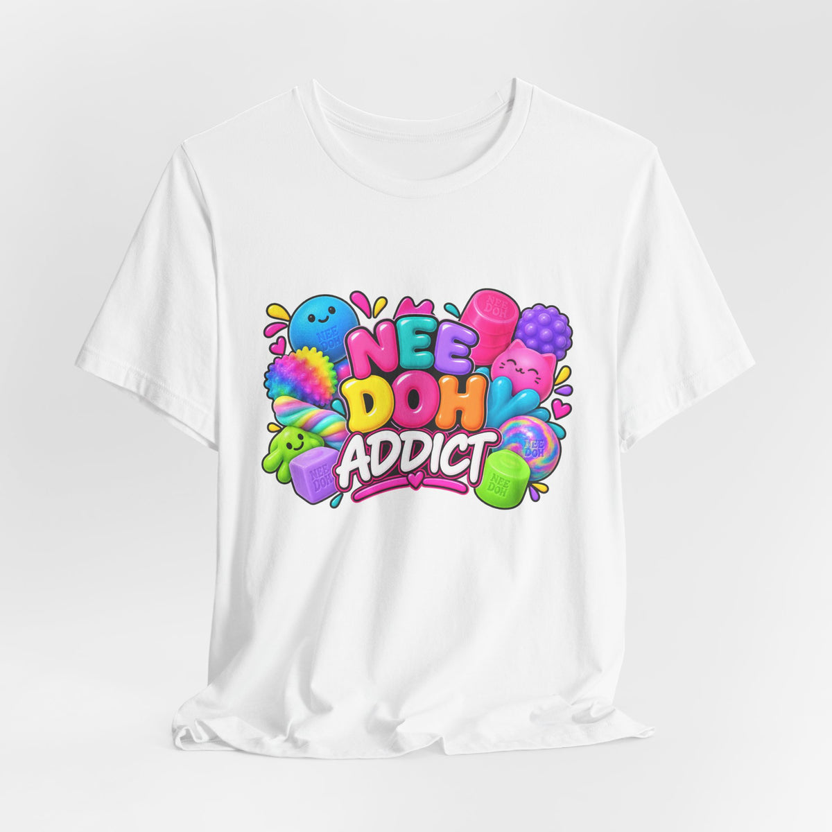 NeeDoh Addict Tee — Colorful Stress Ball Lover T-Shirt