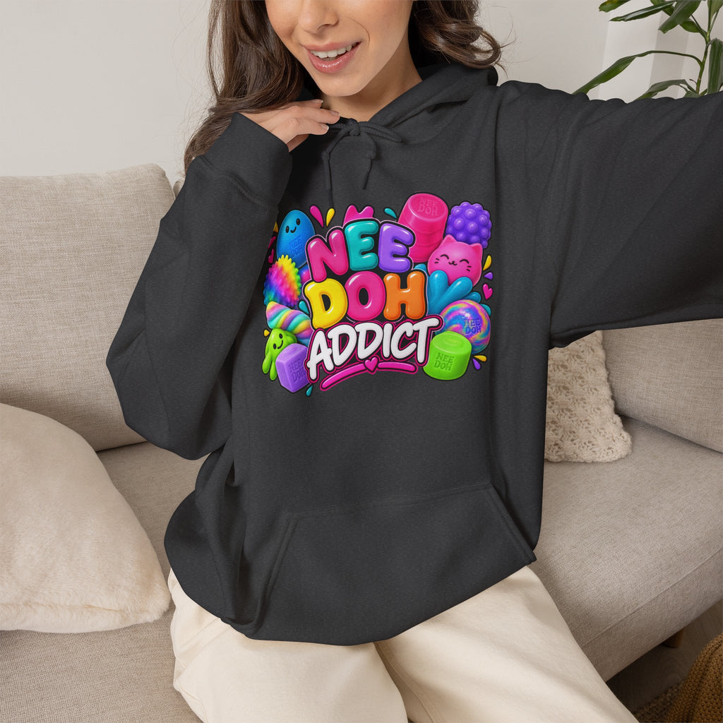 Needoh Addict Hoodie — Colorful Kawaii Squishy Toy Lover Pullover