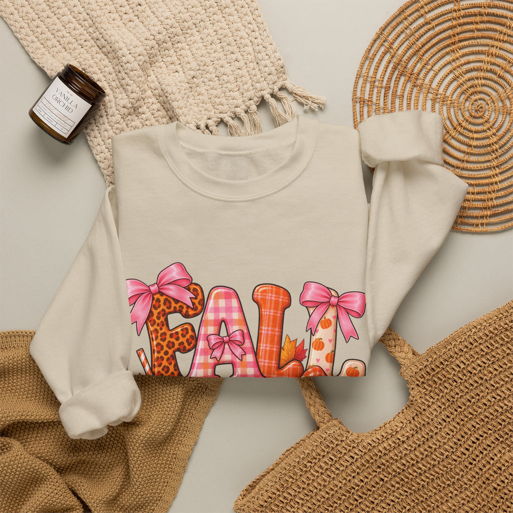 Fall Gnome Crewneck Sweatshirt — Cute Pumpkin & Plaid Autumn Design