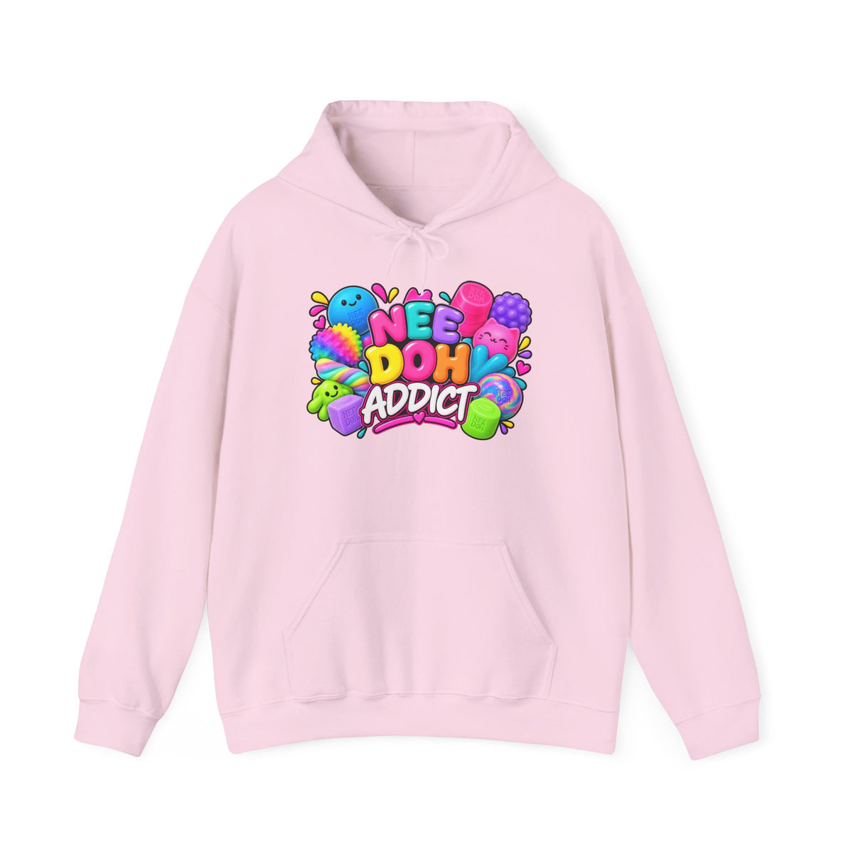 Needoh Addict Hoodie — Colorful Kawaii Squishy Toy Lover Pullover