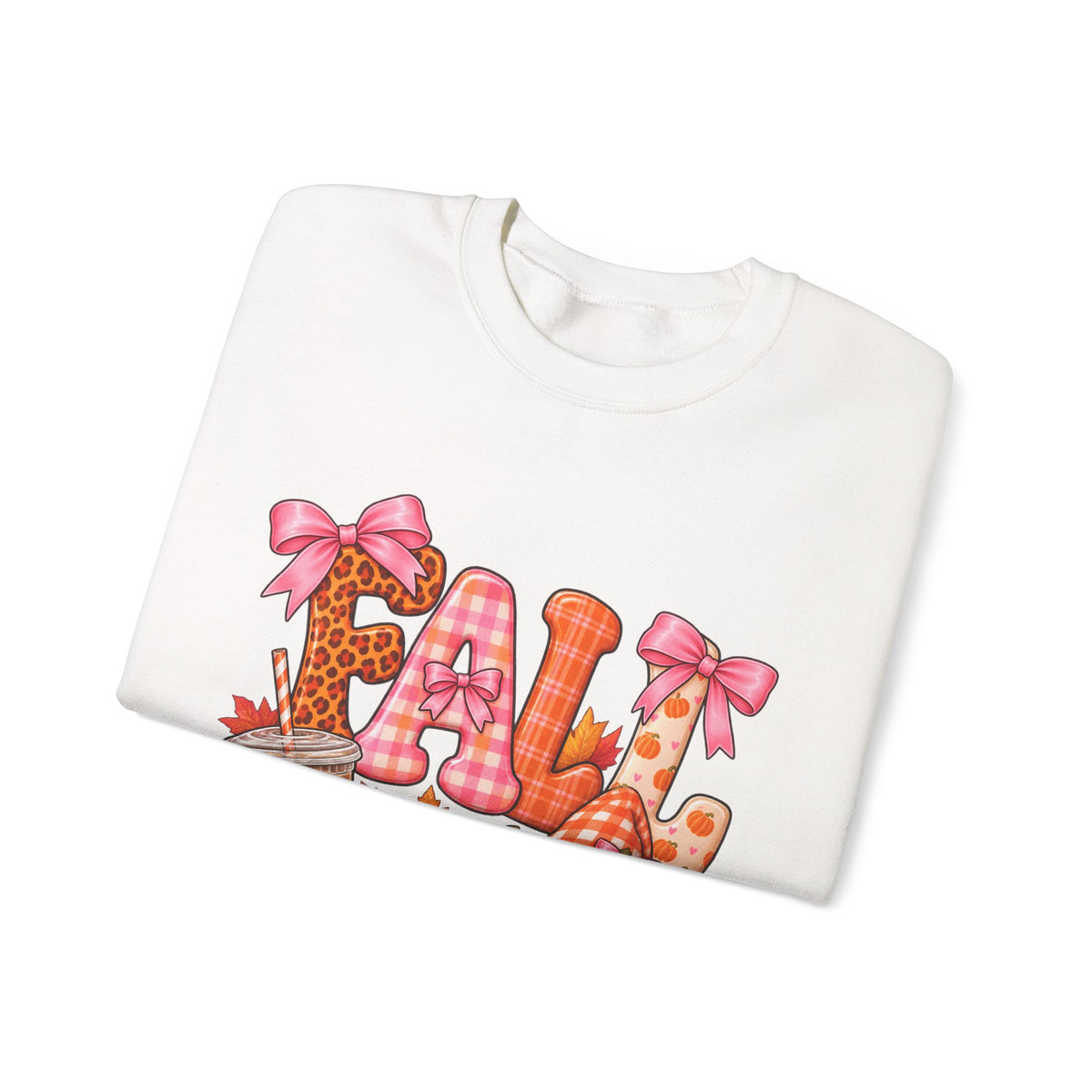 Fall Gnome Crewneck Sweatshirt — Cute Pumpkin & Plaid Autumn Design