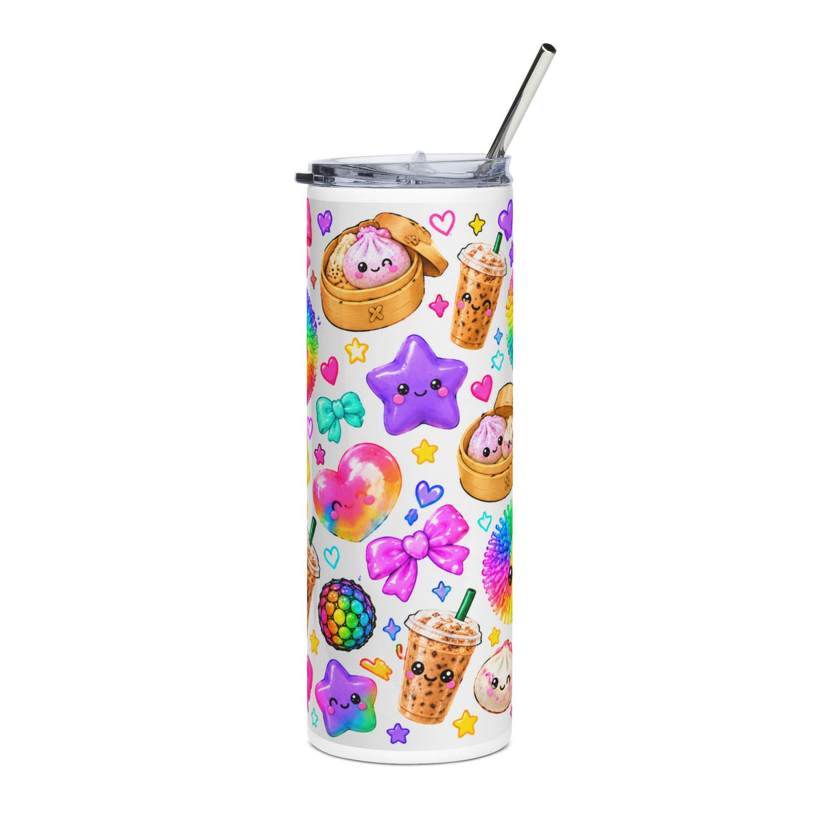 Kawaii Rainbow Squishy 20oz Stainless Steel Tumbler