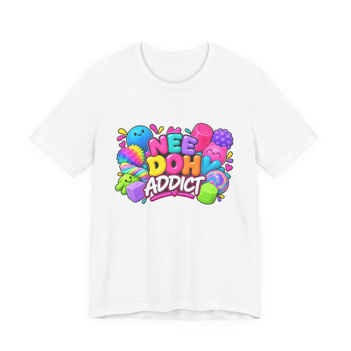NeeDoh Addict Tee — Colorful Stress Ball Lover T-Shirt