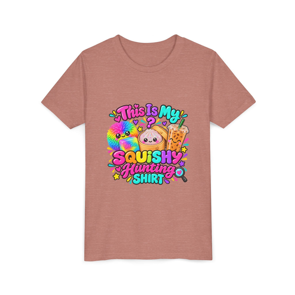 Youth Tee — "This Is My Squishy Hunting Shirt" Cute Kawaii Squish Graphic🕵🏻‍♀️