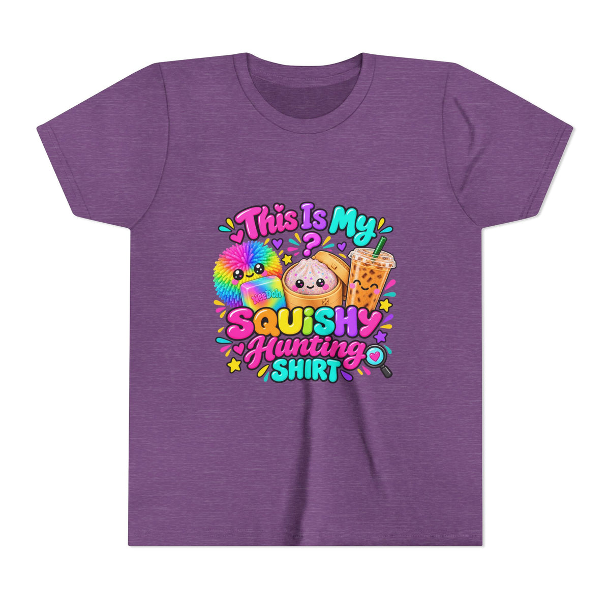 Youth Tee — "This Is My Squishy Hunting Shirt" Cute Kawaii Squish Graphic🕵🏻‍♀️