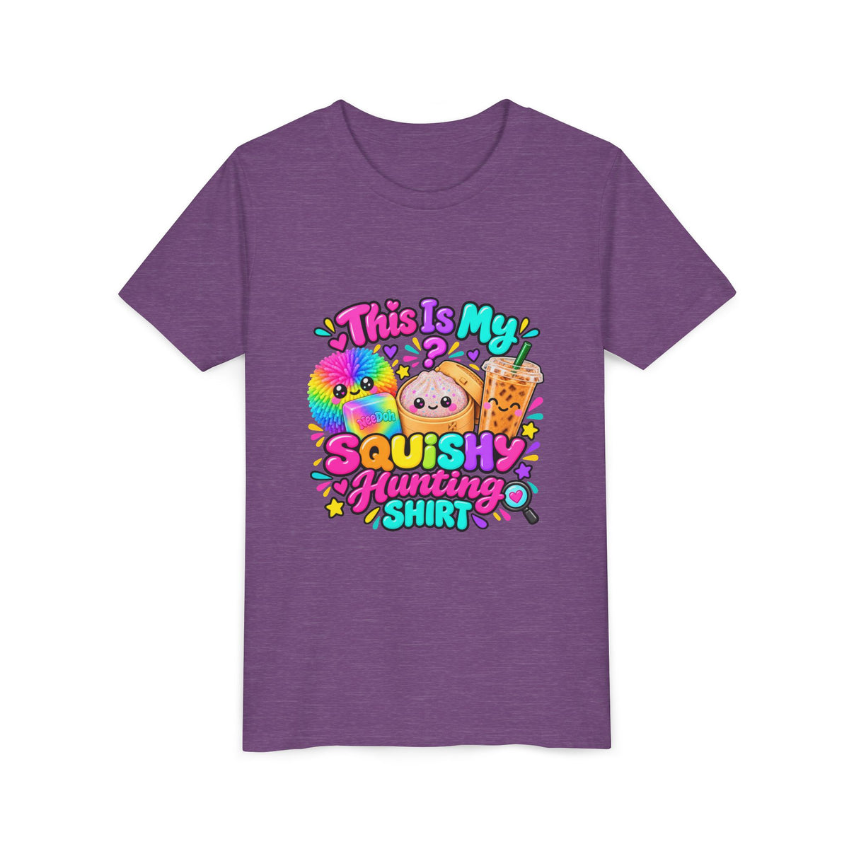 Youth Tee — "This Is My Squishy Hunting Shirt" Cute Kawaii Squish Graphic🕵🏻‍♀️