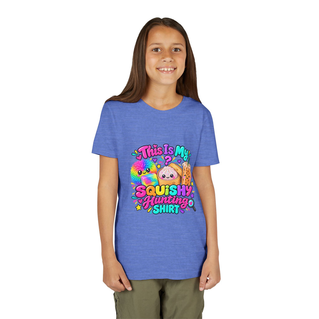 Youth Tee — "This Is My Squishy Hunting Shirt" Cute Kawaii Squish Graphic🕵🏻‍♀️
