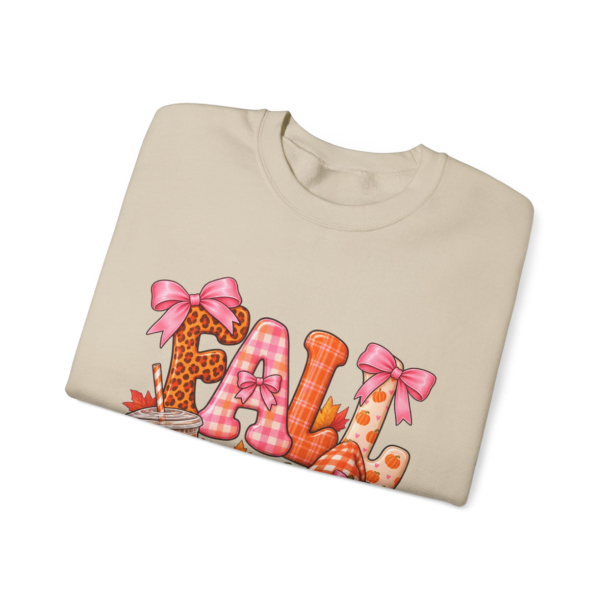 Fall Gnome Crewneck Sweatshirt — Cute Pumpkin & Plaid Autumn Design