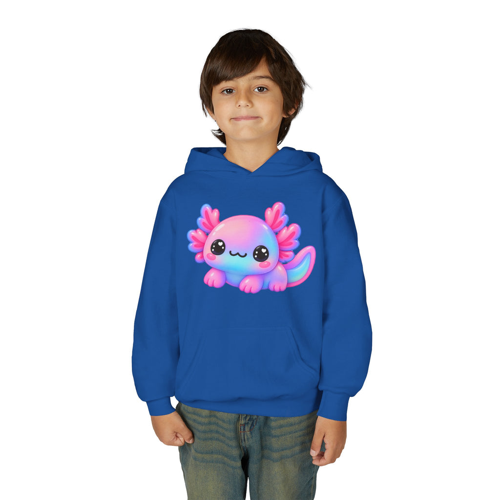 Kids Axolotl Hoodie – Cute Pastel Kawaii Axolotl Youth Sweatshirt