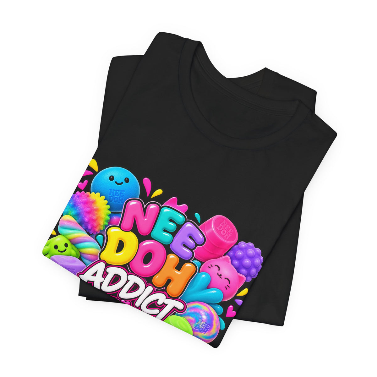 NeeDoh Addict Tee — Colorful Stress Ball Lover T-Shirt