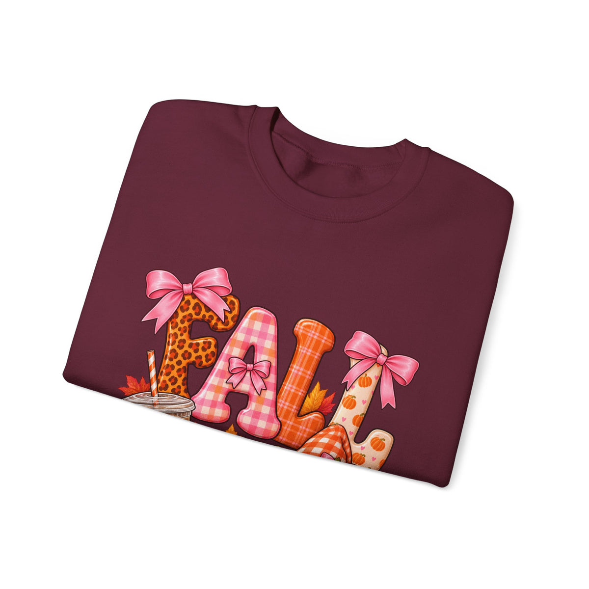 Fall Gnome Crewneck Sweatshirt — Cute Pumpkin & Plaid Autumn Design