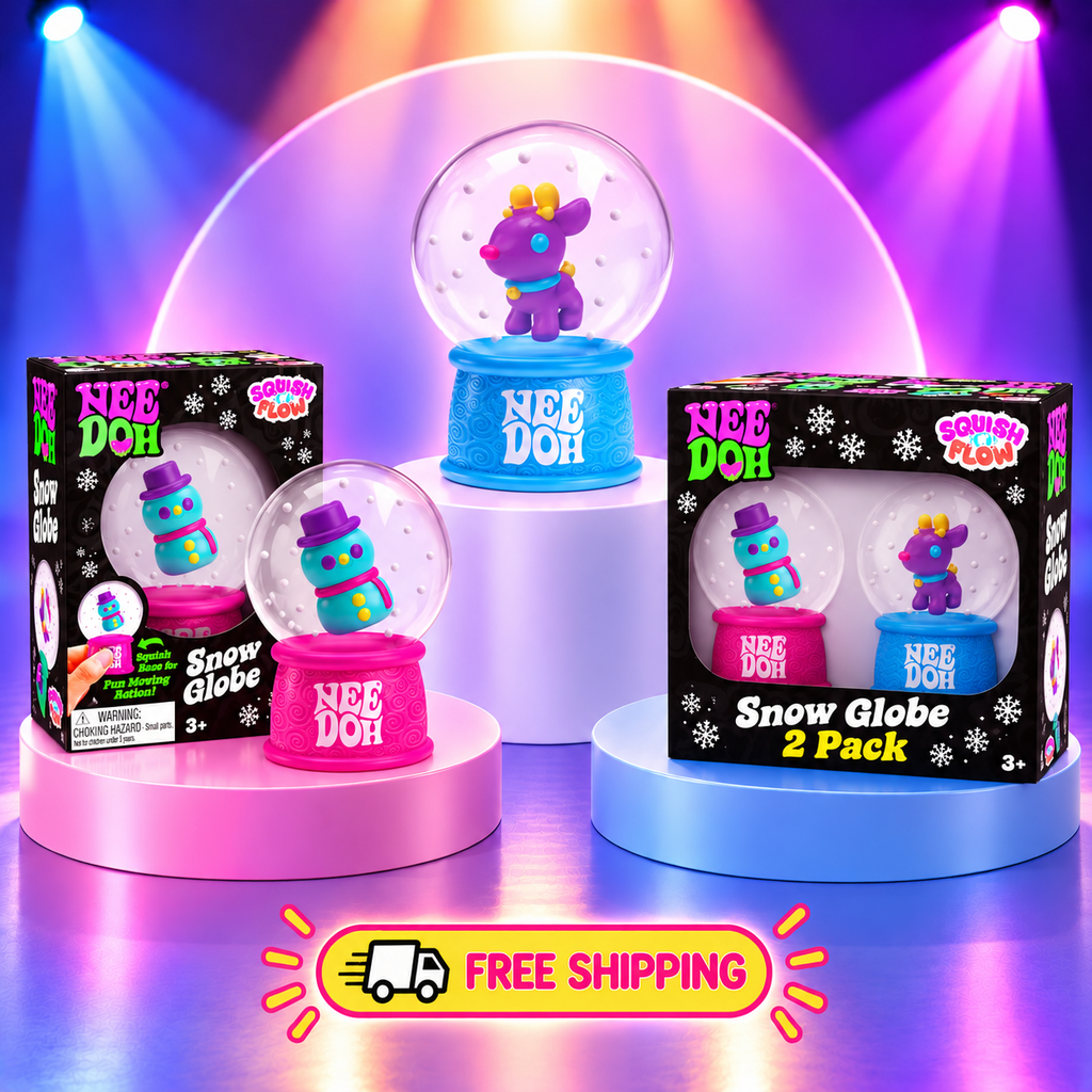 NeeDoh Glitter Snow Globe Inspired Squishy Fidget Toy