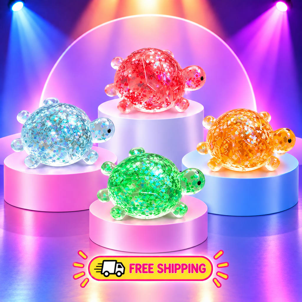 Glitter Turtle Squishy Fidget Toy