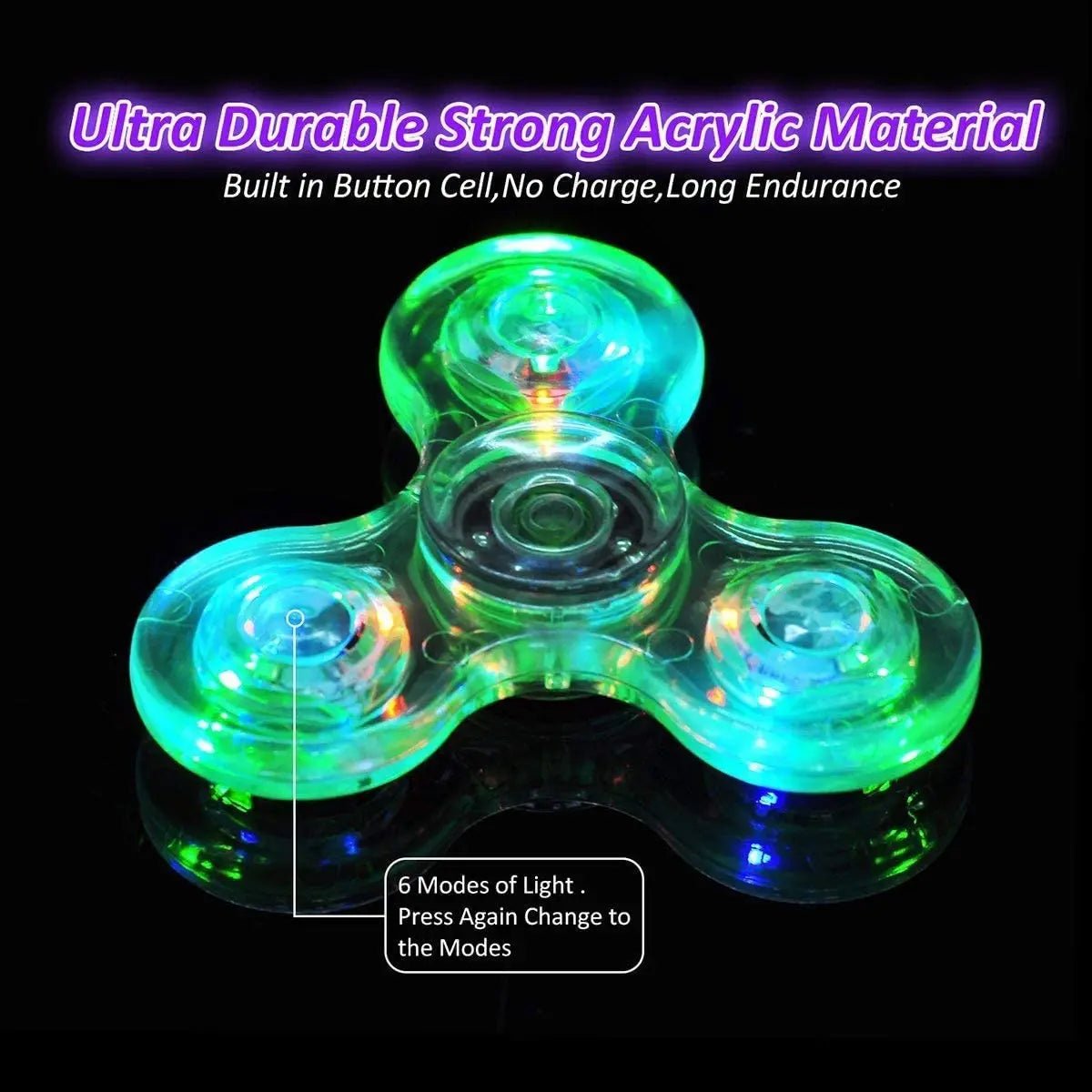 LED Glow-in-the-Dark Fidget Spinner