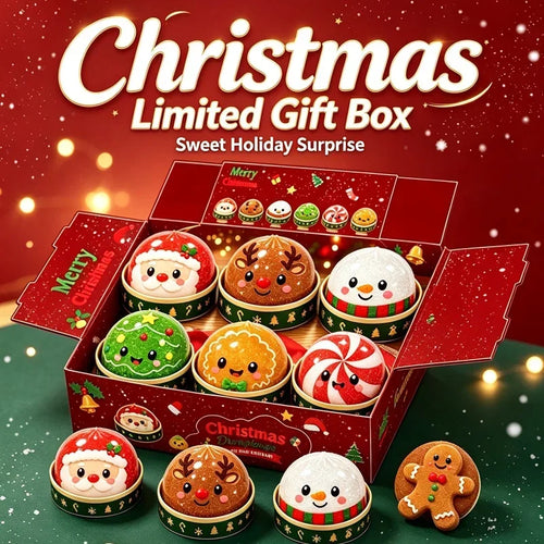 Christmas Dumpling Steamer Squishy – Glitter TPR🎄