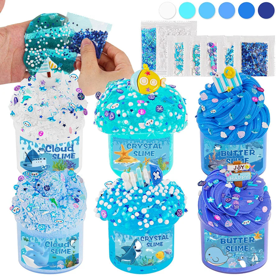 Cloud Slime Kit — 6-Pack Fluffy Slime Set