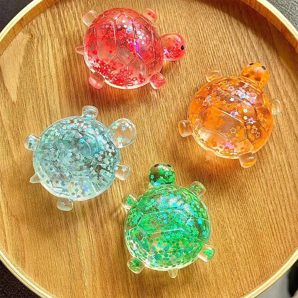 Glitter Turtle Squishy Fidget Toy