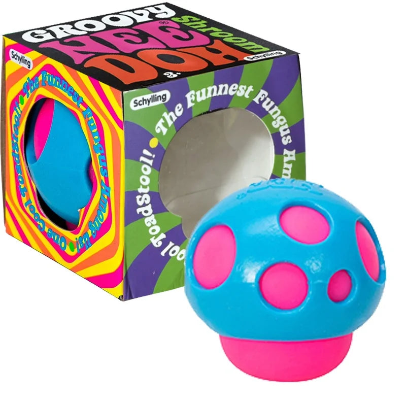 NeeDoh Groovy Shroom Mushroom Squishy | Sensory Stress Relief Toy