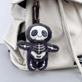 Halloween Skull & Mummy Plush Keychain | Spooky Bag Charm & Holiday Gift 💀🧹