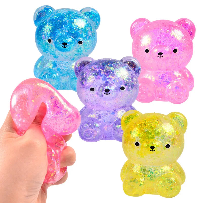 Glitter Gummy Bear Squishy 🧸