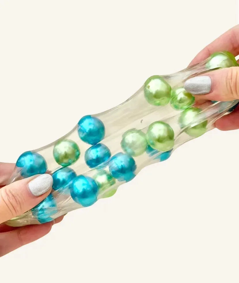 Squishy Bead Cube Fidget ✨ Soft Gummy ASMR Squeeze Toy