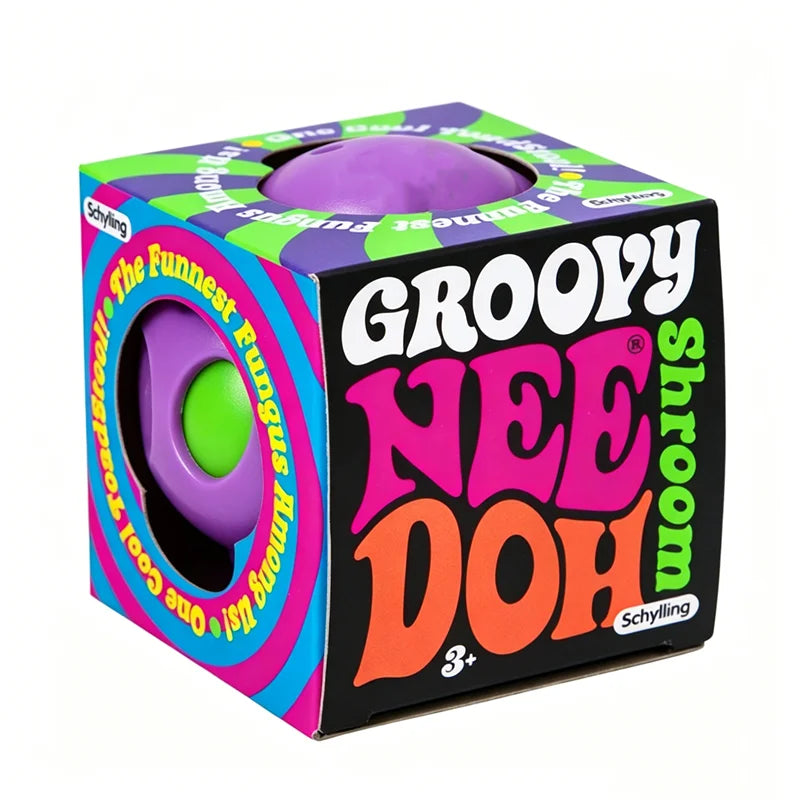 NeeDoh Groovy Shroom Mushroom Squishy | Sensory Stress Relief Toy