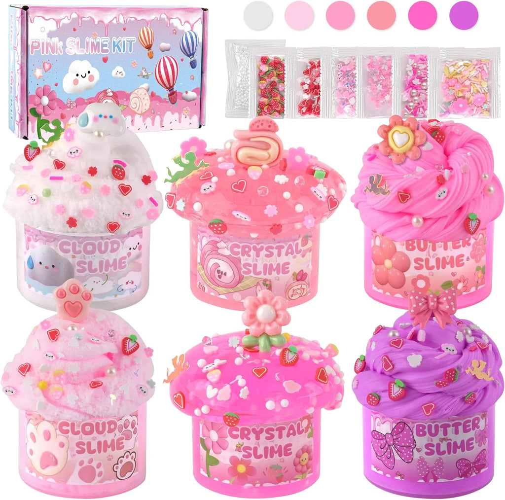 Cloud Slime Kit — 6-Pack Fluffy Slime Set