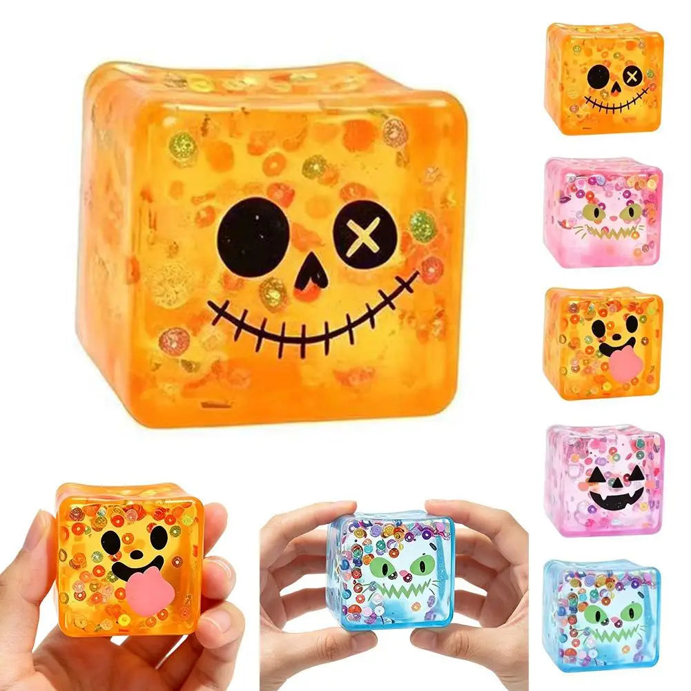 Halloween Squishy Ice Cube Toy | Ghost, Pumpkin & More | Slow Rise Stress Relief🎃