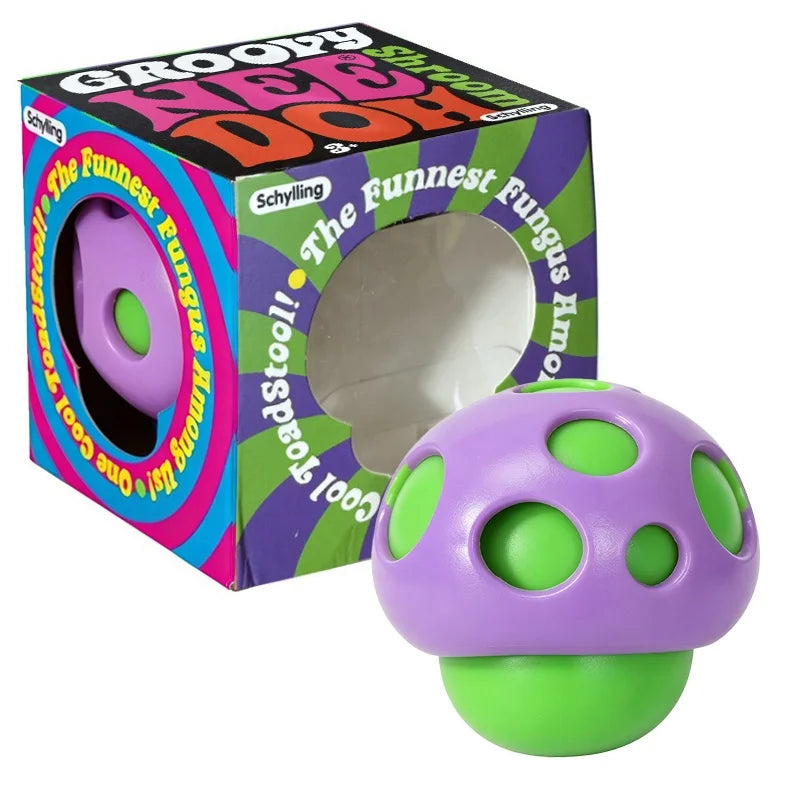 NeeDoh Groovy Shroom Mushroom Squishy | Sensory Stress Relief Toy