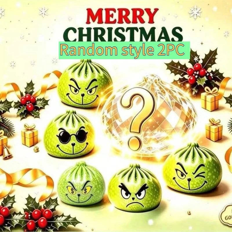 The Grinch Mystery Dumpling 💚 – Glitter Green Squishy