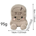 Halloween Tombstone Plushie | Kawaii Grave Stuffed Doll | Spooky Desk Decor & Gift 🧹🎃