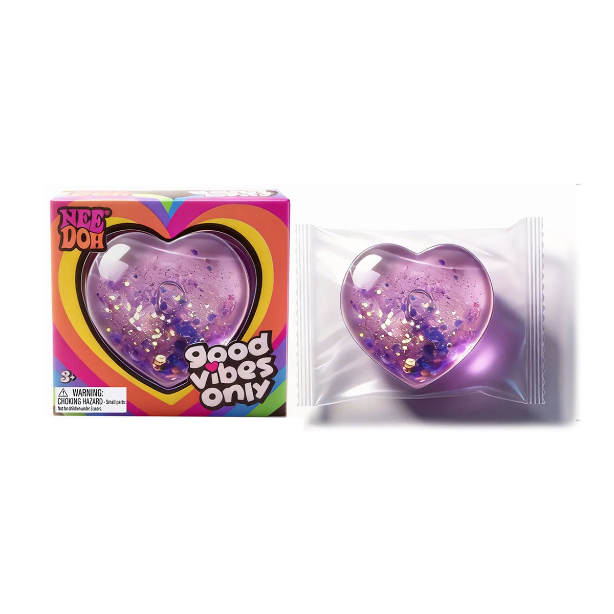 Heart-Shaped Glitter NeeDoh