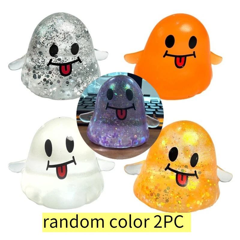 Glitter Halloween Ghost Squishy Fidget Toy