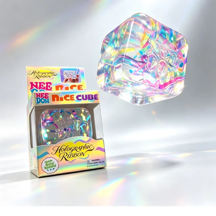NeeDoh Holographic Ribbon Cube ✨