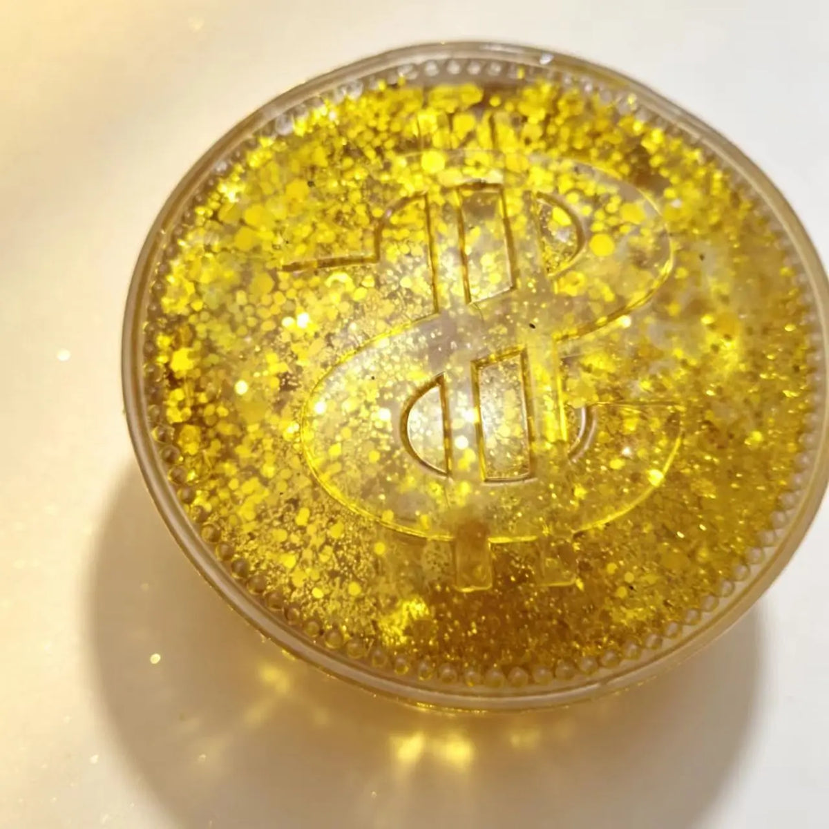 NeeDoh Coin Squishy – Slow Rising Dollar & Gold Glitter Stress Ball