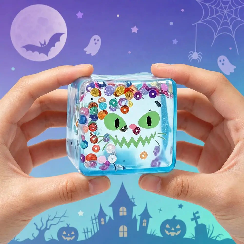Halloween Squishy Ice Cube Toy | Ghost, Pumpkin & More | Slow Rise Stress Relief🎃