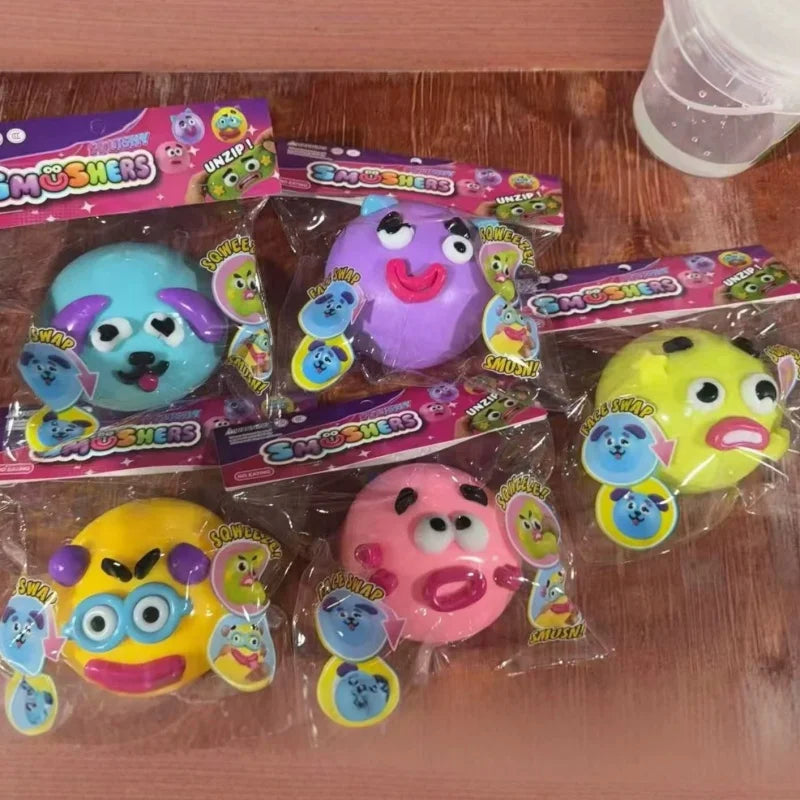 NeeDoh Smushers Curiosities | DIY Dog Face Swap Squishy | Stress Relief Squeeze Toy 🐶🫨