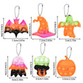 Halloween Pop Fidget Keychain Set – Ghost, Pumpkin & Skull (6 or 12 Pack)