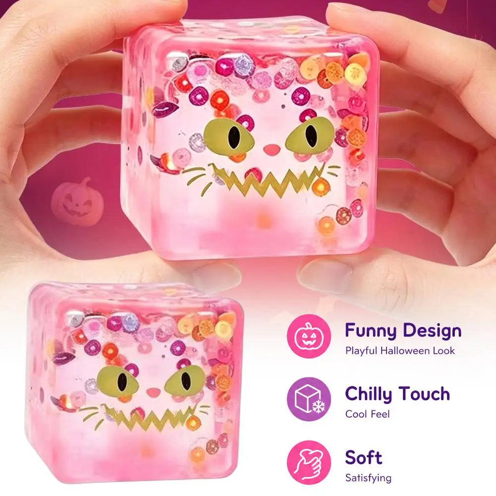 Halloween Squishy Ice Cube Toy | Ghost, Pumpkin & More | Slow Rise Stress Relief🎃