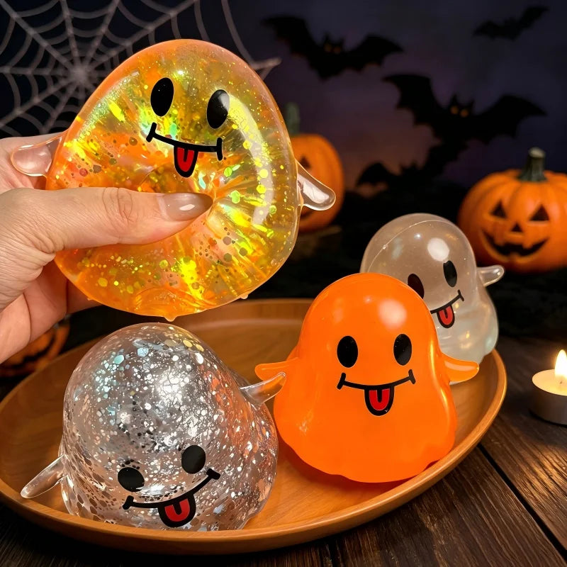 Glitter Halloween Ghost Squishy Fidget Toy